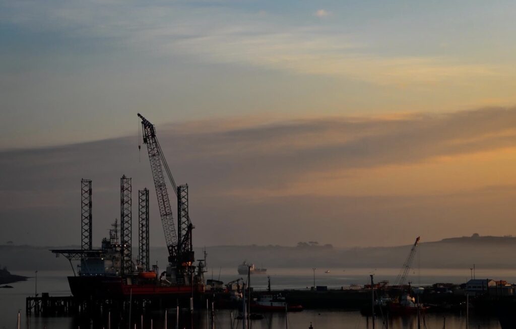 Falmouth docks at dawn