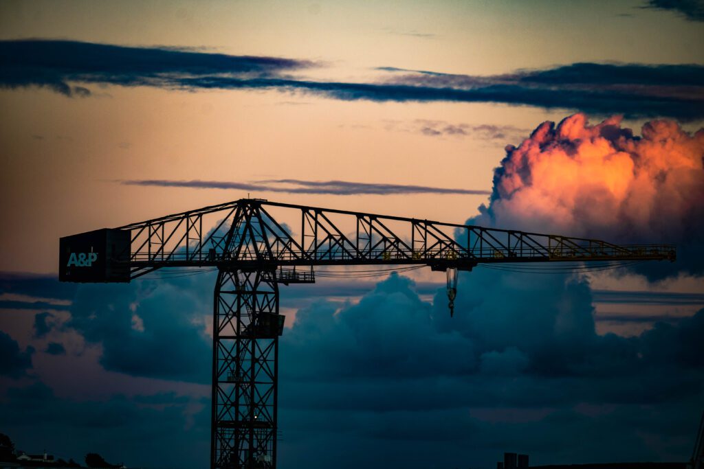 One of the famous cranes of Falmouth Docks